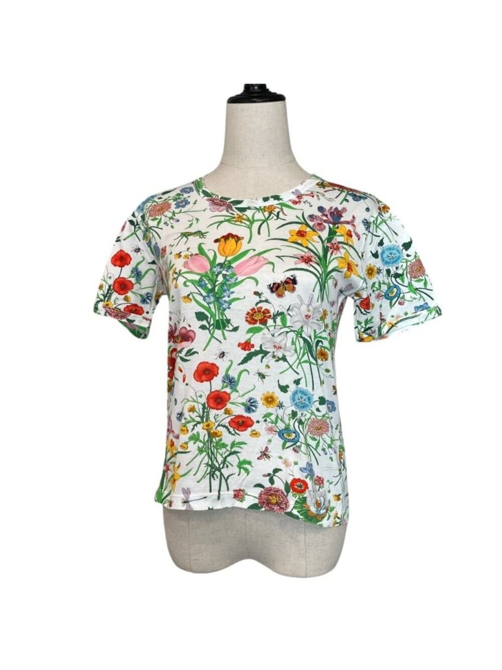 Gucci Vintage Flora T-Shirt White Multicolor 38